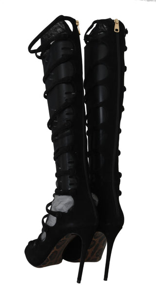 Dolce &amp; Gabbana Elegance Redefined: Chic Knee-High Stiletto Boots