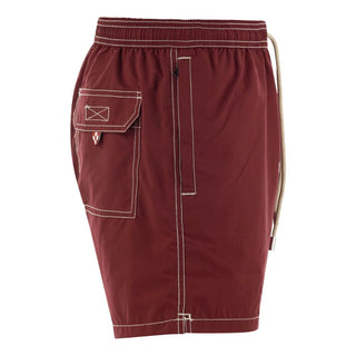 MC2 Saint Barth Red Polyester Men Swim Trunk