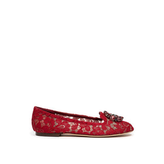 Dolce &amp; Gabbana Red Viscose Flat Shoes