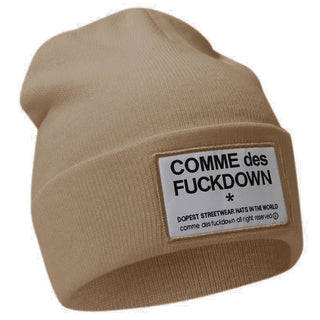 Comme Des Fuckdown Brown Acrylic Hats &amp; Cap