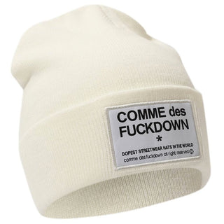 Comme Des Fuckdown White Acrylic Hats &amp; Cap