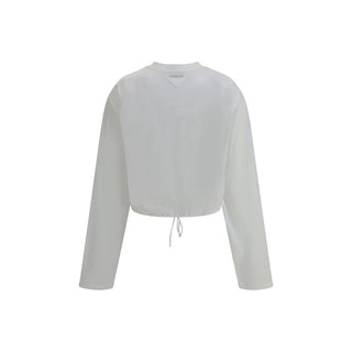 Prada Adjustable ribbon hem long-Sleeve Top