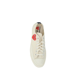 Comme Des Garçons Play x Converse White Rubber Low Top Sneakers