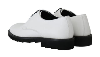 Dolce &amp; Gabbana Elegant White Formal Leather Shoes