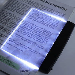 1pc LED Flat Book Light, Full Page Book Light for Car Airplane Reading, Eye Protection Board, Reading Bookmark, Great Gift for Traveler Bookworm Reader 