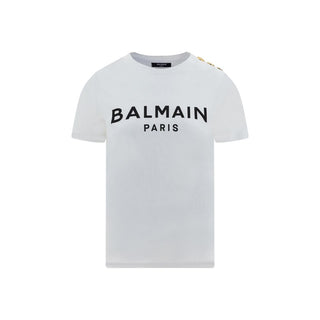 Balmain White Cotton T-Shirt