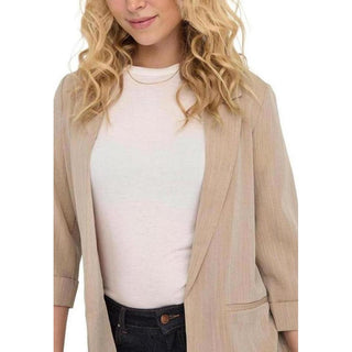 Only Beige Viscose Suits &amp; Blazer