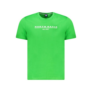 North Sails Green Cotton Men T-Shirt