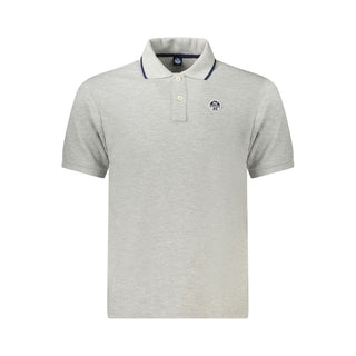 North Sails Gray Cotton Polo Shirt