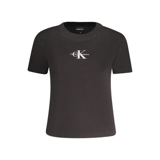 Calvin Klein Black Cotton Tops & T-Shirt