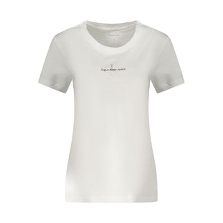 Calvin Klein White Cotton Tops &amp; T-Shirt