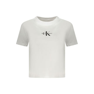 Calvin Klein White Cotton Tops &amp; T-Shirt