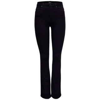 Only Black Cotton Bootcut Jean