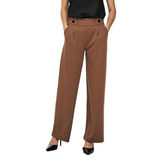 Jacqueline De Yong Brown Polyester Pant