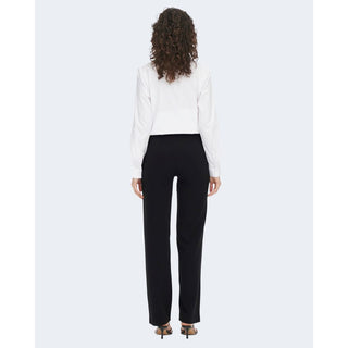Jacqueline De Yong Black Elastane Pant