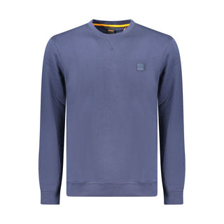 Hugo Boss Blue Cotton Men Sweater