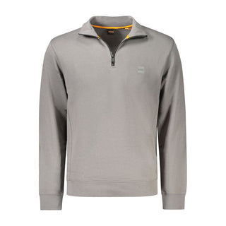 Hugo Boss Gray Cotton Men Sweater