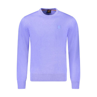 Hugo Boss Blue Cotton Men Sweater