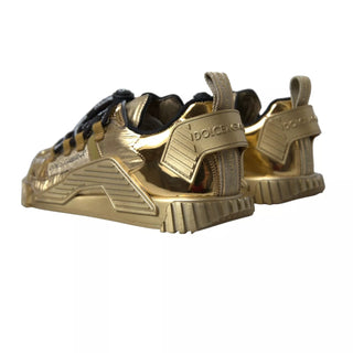 Dolce & Gabbana Metallic Gold NS1 Low Top Sneakers Shoes Sneakers