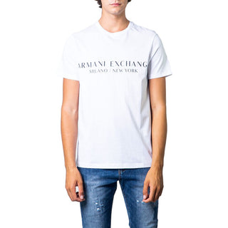 Armani Exchange White Cotton T-Shirt