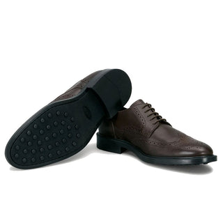 Tod's Brown Calfskin Men Formal Shoe