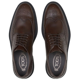 Tod's Brown Calfskin Men Formal Shoe