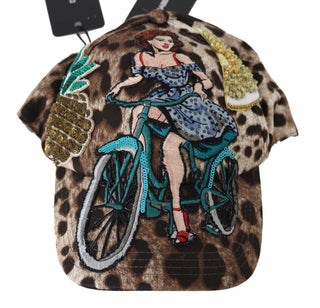 Dolce &amp; Gabbana Elegant Sequined Leopard Baseball Cap