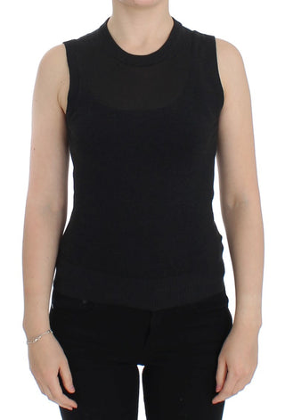 Dolce &amp; Gabbana Elegant Black Sleeveless Pullover Vest