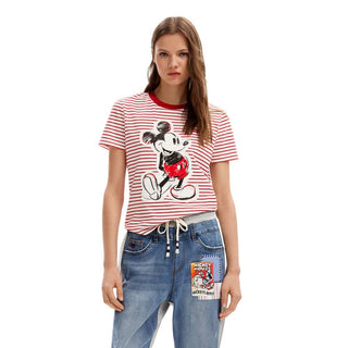 Desigual Red Cotton Tops & T-Shirt