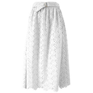 Yes Zee White Cotton Skirt