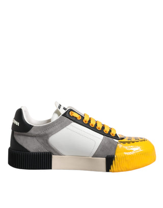 Dolce & Gabbana Multicolor Leather DNA Low Top Sneakers Shoes