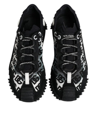 Dolce & Gabbana Black Logo Lace Up Low Top NS1 Sneakers Shoes