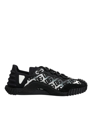 Dolce & Gabbana Black Logo Lace Up Low Top NS1 Sneakers Shoes