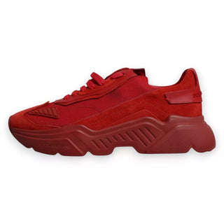 Dolce & Gabbana Red Leather Daymaster Low Top Sneakers Shoes