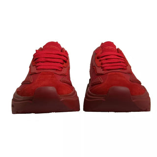 Dolce & Gabbana Red Leather Daymaster Low Top Sneakers Shoes