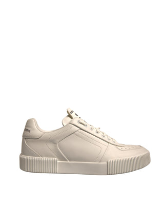 Dolce & Gabbana White Leather DG Logo Low Top Sneakers Shoes