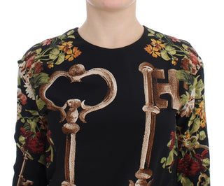 Dolce &amp; Gabbana Elegant Medieval Print Silk Blouse