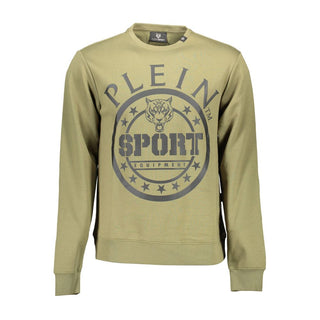 Plein Sport Green Cotton Men Sweater