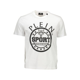 Plein Sport White Cotton Men T-Shirt