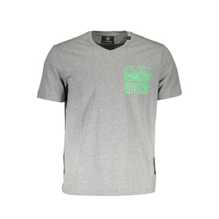 Plein Sport Gray Cotton Men T-Shirt