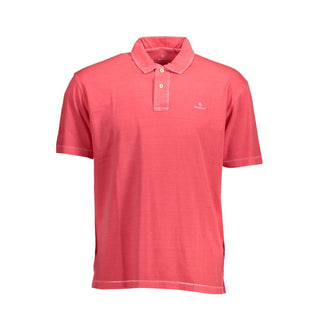 Gant Pink Cotton Men Polo Shirt