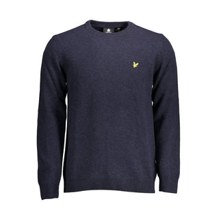 Lyle & Scott Blue Wool Men Sweater