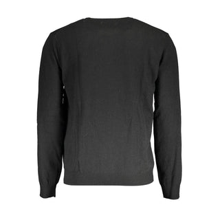 La Martina Black Wool Men Sweater