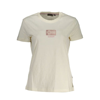 Napapijri White Cotton Women T-Shirt