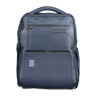 Piquadro Blue Leather Men Backpack