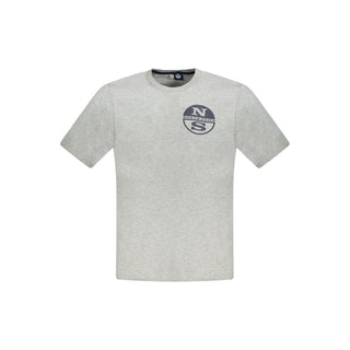 North Sails Gray Cotton Men T-Shirt