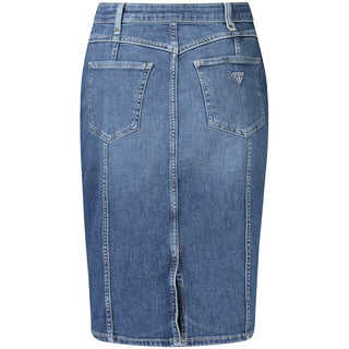 Guess Jeans Blue Cotton Women Skirt