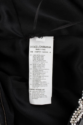 Dolce &amp; Gabbana Silver Crystal Embellished Shift Dress Masterpiece