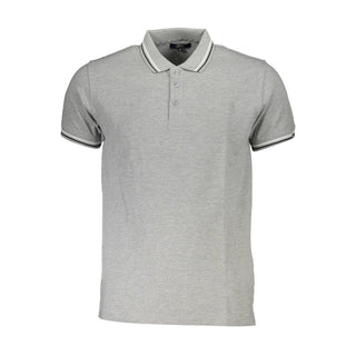 Cavalli Class Gray Cotton Polo Shirt