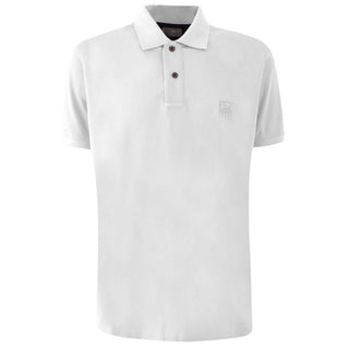 Yes Zee White Cotton Men's Polo Shirt